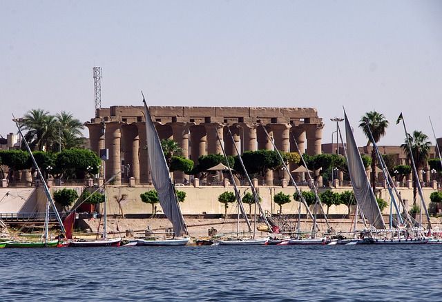 Temple on the banks of the Nile