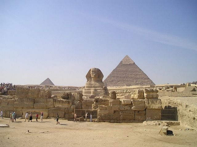 The Sphinx and the pyramids of Giza