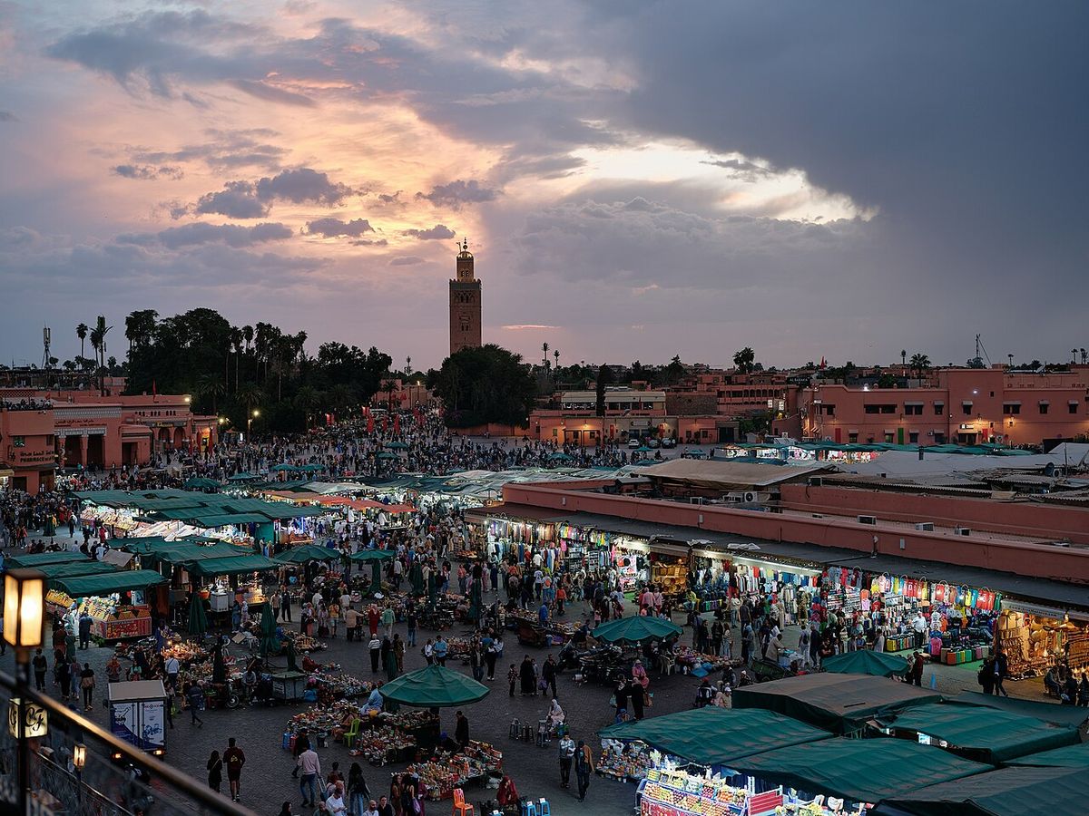 La place Jemaa el-Fna et la Koutoubia