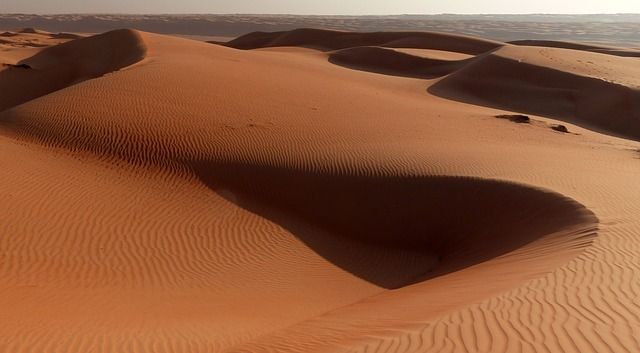Sand dunes in the sun