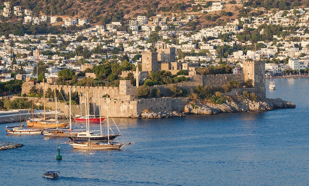 Bodrum castle and its gulets